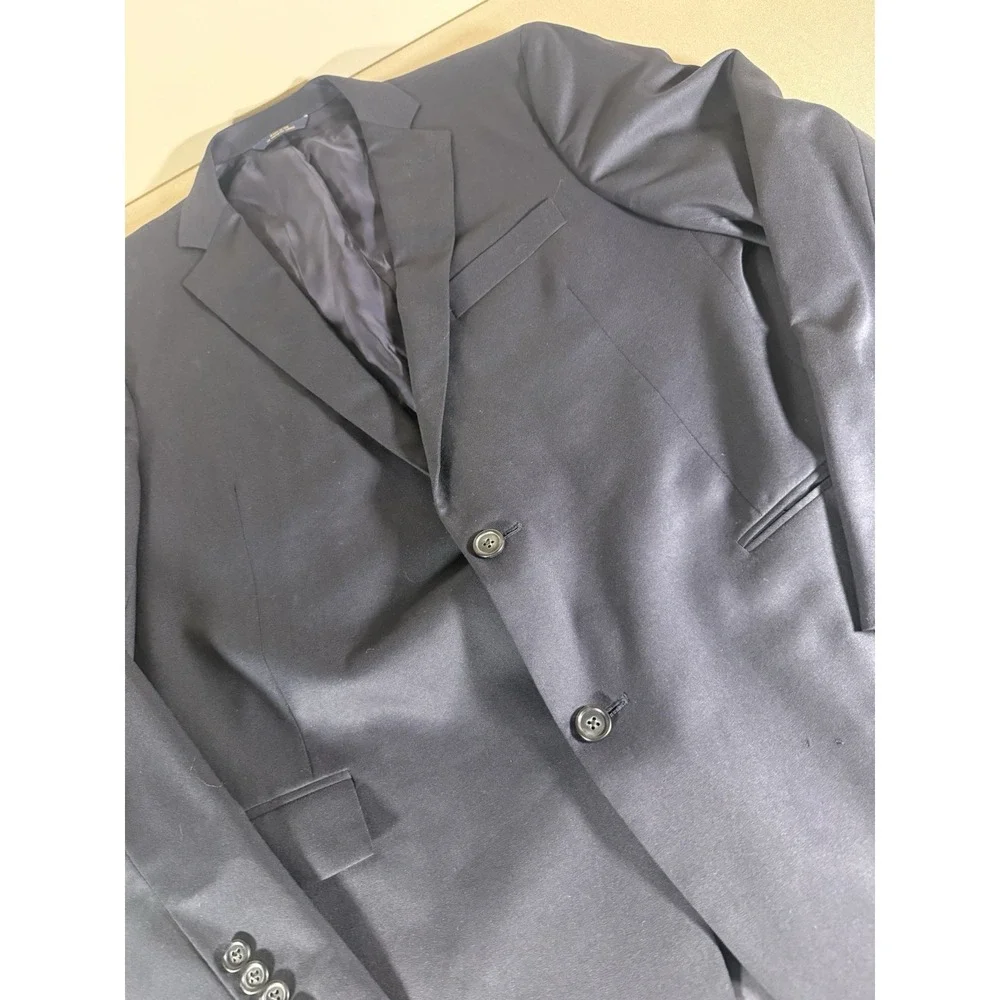 Brooks Brothers Blazer 44L 1818 Regent Suit Wool Blue 2 Button Made in USA